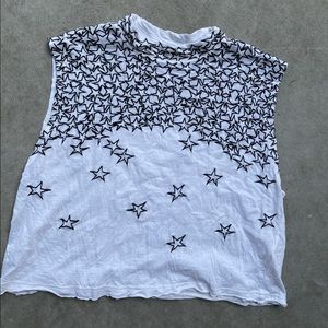 Free People Embroidered Star Tank